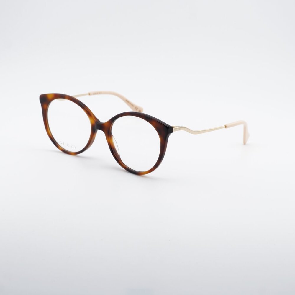 Gucci GG1009O 001 Eyeglasses Havana/Gold 52mm Round Frame - Picture 11 of 12